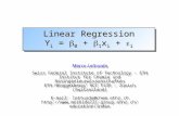 Linear Regression Y i =  0 +  1 x i +  i Marco Lattuada Swiss Federal Institute of Technology - ETH Institut für Chemie und Bioingenieurwissenschaften.