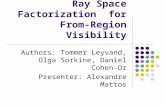 Ray Space Factorization for From-Region Visibility Authors: Tommer Leyvand, Olga Sorkine, Daniel Cohen-Or Presenter: Alexandre Mattos.