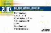 Defining Skills & Competencies to Support SAP Business Processes.