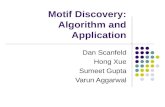 Motif Discovery: Algorithm and Application Dan Scanfeld Hong Xue Sumeet Gupta Varun Aggarwal.