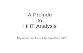A Prelude to HHT Analysis My work led to but before the HHT.