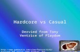 Hardcore vs Casual Dervied from Tony Ventrice of Playdom .