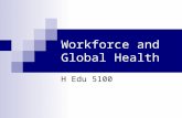 Workforce and Global Health H Edu 5100. Workforce Hospital employees # of occupations/professions Growth of health care employment.