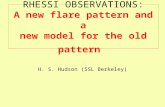 RHESSI OBSERVATIONS: A new flare pattern and a new model for the old pattern H. S. Hudson (SSL Berkeley)