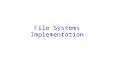 File Systems Implementation. 2 Goals for Today Filesystem Implementation Structure for –Storing files –Directories –Managing free space –Shared files.
