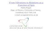 From Vibrations to Rotations as a Function of Spin Paddy Regan Dept. of Physics, University of Surrey, Guildford, GU2 7XH, UK e-mail: p.regan@surrey.ac.uk.