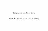 Congressional Elections Part 1: Recruitment and funding.