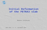 Initial deformation of the PETRA3 slab IWAA2010, Markus Schlösser introduction temperature analytical models measure- ments result Initial Deformation.