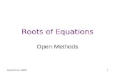 Second Term 05/061 Roots of Equations Open Methods.