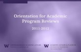 Orientation for Academic Program Reviews 2011-2012.