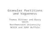 Granular Partitions and Vagueness Thomas Bittner and Barry Smith Northwestern University NCGIA and SUNY Buffalo.
