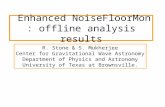 Enhanced NoiseFloorMon : offline analysis results R. Stone & S. Mukherjee Center for Gravitational Wave Astronomy Department of Physics and Astronomy University.