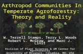 Arthropod Communities In Temperate Agroforestry: Theory and Reality W. Terrell Stamps, Terry L. Woods Robert L. McGraw, and Marc J. Linit Division of Plant.