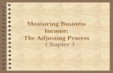 Measuring Business Income: The Adjusting Process Chapter 3.