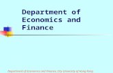 Department of Economics and Finance Department of Economics and Finance, City University of Hong Kong Page 1.