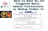 STAR Back-to-Back Di-Jet Triggered Multi-Hadron Correlations as Medium Probes in STAR Back-to-Back Di-Jet Triggered Multi-Hadron Correlations as Medium.