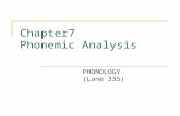 Chapter7 Phonemic Analysis PHONOLOGY (Lane 335). What is Phonology? It’s a field of linguistics which studies the distribution of sounds in a language.