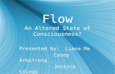 Flow An Altered State of Consciousness? Presented by: Liana Ma Casey Armstrong Jessica Shindo Presented by: Liana Ma Casey Armstrong Jessica Shindo.
