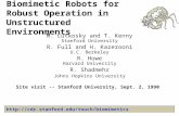 Biomimetic Robots for Robust Operation in Unstructured Environments M. Cutkosky and T. Kenny Stanford University R. Full and H. Kazerooni U.C. Berkeley.
