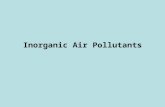 Inorganic Air Pollutants. 15.1 INTRODUCTION Types of air pollutants - Solids - Liquids - Gases: such as oxides of carbon, sulfur and nitrogen other inorganic.
