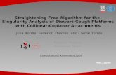Federico Thomas Barcelona. Spain May, 2009 Computational Kinematics 2009 Straightening-Free Algorithm for the Singularity Analysis of Stewart-Gough Platforms.
