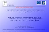 TEST S.c.a.r.l. CENTRE OF COMPETENCE FOR TRANSPORT SYSTEMS Regional “competence centres” and European knowledge and innovation networks:an international.