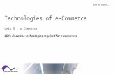Technologies of e-Commerce Unit 8 – e-Commerce LO1 : Know the technologies required for e-commerce Live the dream…