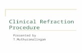 Clinical Refraction Procedure Presented by T.Muthuramalingam.