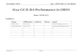 Doc.: IEEE 802.11-14/1404r0 Submission November 2014 Eisuke Sakai, Sony CorporationSlide 1 11aa GCR-BA Performance in OBSS Date: 2014/11/2 Authors: