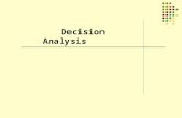 Decision Analysis. Basic Terms Decision Alternatives (eg. Production quantities) States of Nature (eg. Condition of economy) Payoffs ($ outcome of a choice.