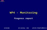 19/06/2002WP4 Workshop - CERN WP4 - Monitoring Progress report sylvain.chapeland@cern.ch.