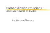 Carbon dioxide emissions and standard of living by: Ayman Ghanam.