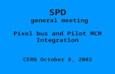 SPD general meeting Pixel bus and Pilot MCM Integration CERN October 8, 2002.