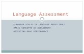 EUROPEAN SCALES OF LANGUAGE PROFICIENCY BASIC CONCEPTS IN ASSESSMENT ASSESSING ORAL PERFORMANCE Language Assessment.