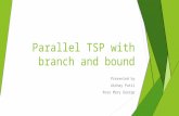 Parallel TSP with branch and bound Presented by Akshay Patil Rose Mary George.