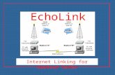 Internet Linking for Amateur Radio EchoLink. General Topics What is EchoLink? Various Modes Configuring EchoLink Software Computer to Computer via Internet.