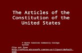 The Articles of the Constitution of the United States Clip art from  © North Carolina Community College.