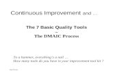 Paul Prunty The 7 Basic Quality Tools ~ The DMAIC Process Continuous Improvement and … To a hammer, everything’s a nail … How many tools do you have in.