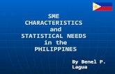 SME CHARACTERISTICS and STATISTICAL NEEDS in the PHILIPPINES By Benel P. Lagua.