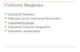 Culture Regions Industrial Regions Diffusion of the Industrial Revolution Industrial Ecology Industrial Cultural Integration Industrial Landscapes.
