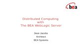 Distributed Computing with The BEA WebLogic Server Dean Jacobs Architect BEA Systems.