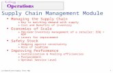 Lin/Operations/Supply Chain Mgt1 Supply Chain Management Module u Managing the Supply Chain »Key to matching demand with supply »Cost and Benefits of inventory.