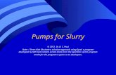 Pumps for Slurry © 2012 Dr. B. C. Paul Note – These slide illustrate a solution approach using Sysel, a program developed by GIW and contain screen shots.