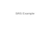 SRS Example. Overview of a Software Specification Document (SRS) 1. INTRODUCTION States the goals and objectives of the software, describing it in the.