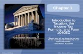 ©The McGraw-Hill Companies, Inc. 2008McGraw-Hill/Irwin Chapter 1 Introduction to Taxation, the Income Tax Formula, and Form 1040EZ “Taxes, after all, are.