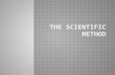 Scientific Method is the way scientists learn and study the world around them.  The basis of scientific method is asking questions and then trying to.