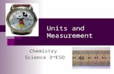 Units and Measurement Chemistry Science 3 rd ESO.
