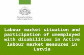 Labour market situation and participation of unemployed with disabilities in Active labour market measures in Latvia EURES adviser Agija Krafte.