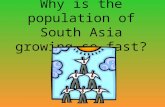 Why is the population of South Asia growing so fast?