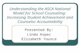 Understanding the ASCA National Model for School Counseling: Increasing Student Achievement and Counselor Accountability Presented By: Linda Kopec Elizabeth.